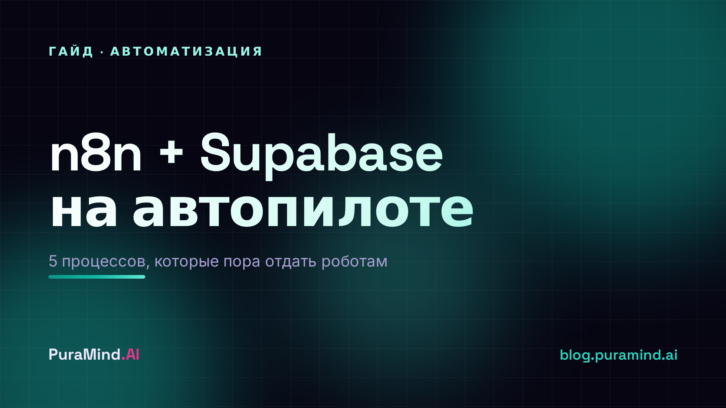 Автоматизация на n8n + Supabase: 5 процессов, которые пора отдать роботам